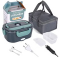 2,5L 90W Elektrische Heiz-Lunchbox 12/24/220V Edelstahl-Innenbehälter Tragbarer Speisenwärmer Bento-Box Lebensmittelbehälter Für Auto Und Zuhause